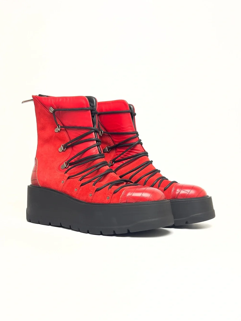 Free People Simone Wedge Boot in red Size 40